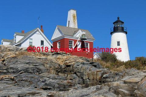 Lighthouse - Pemaquid 3 Greeting Card 8X10 Matted Print (5X7 Photo) 11X14 (8X10