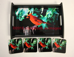 Cardinal 4 Tray And Coasters 1 Small 8’’X13’’