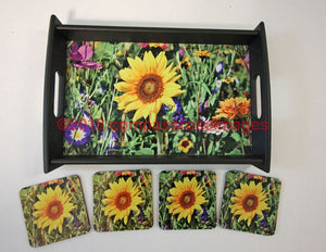 Sunflower Tray and Coasters 7