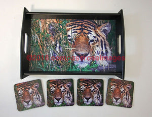 Tiger Tray and Coasters 9