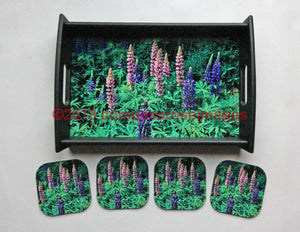 Lupine Tray and Coasters 15